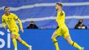 Timo Werner membuktikan kualitasnya sebagai striker berbahaya. Dia tampil sangat bagus dan merepotkan bagi pertahanan Madrid dengan kecepatan yang dimiliki. Werner mencetak satu gol yang membawa Chelsea unggul 3-0. Werner juga membuat assist untuk gol Mason Mount. (AP/Manu Fernandez)
