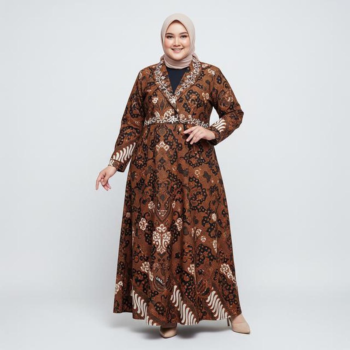 7 Model Gamis Batik Blazer Syari Size Besar, Pilihan Modis untuk Tampil Anggun di 2025