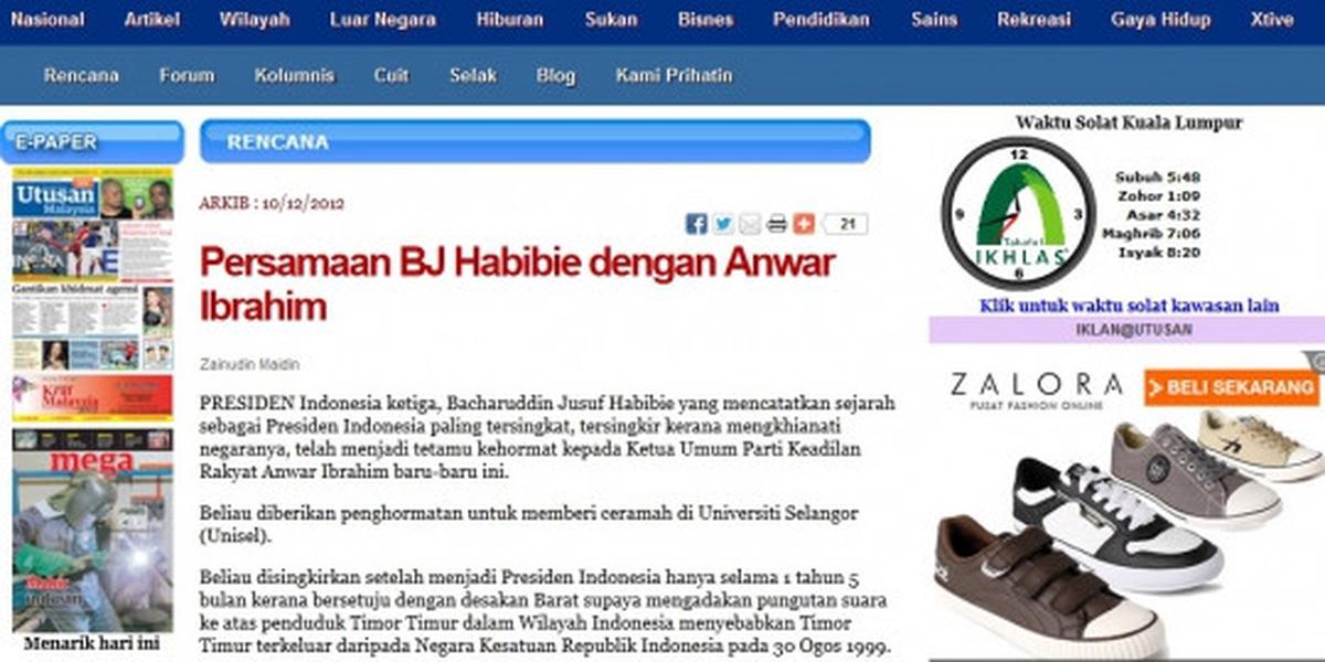 Habibie disebut pengkhianat bangsa