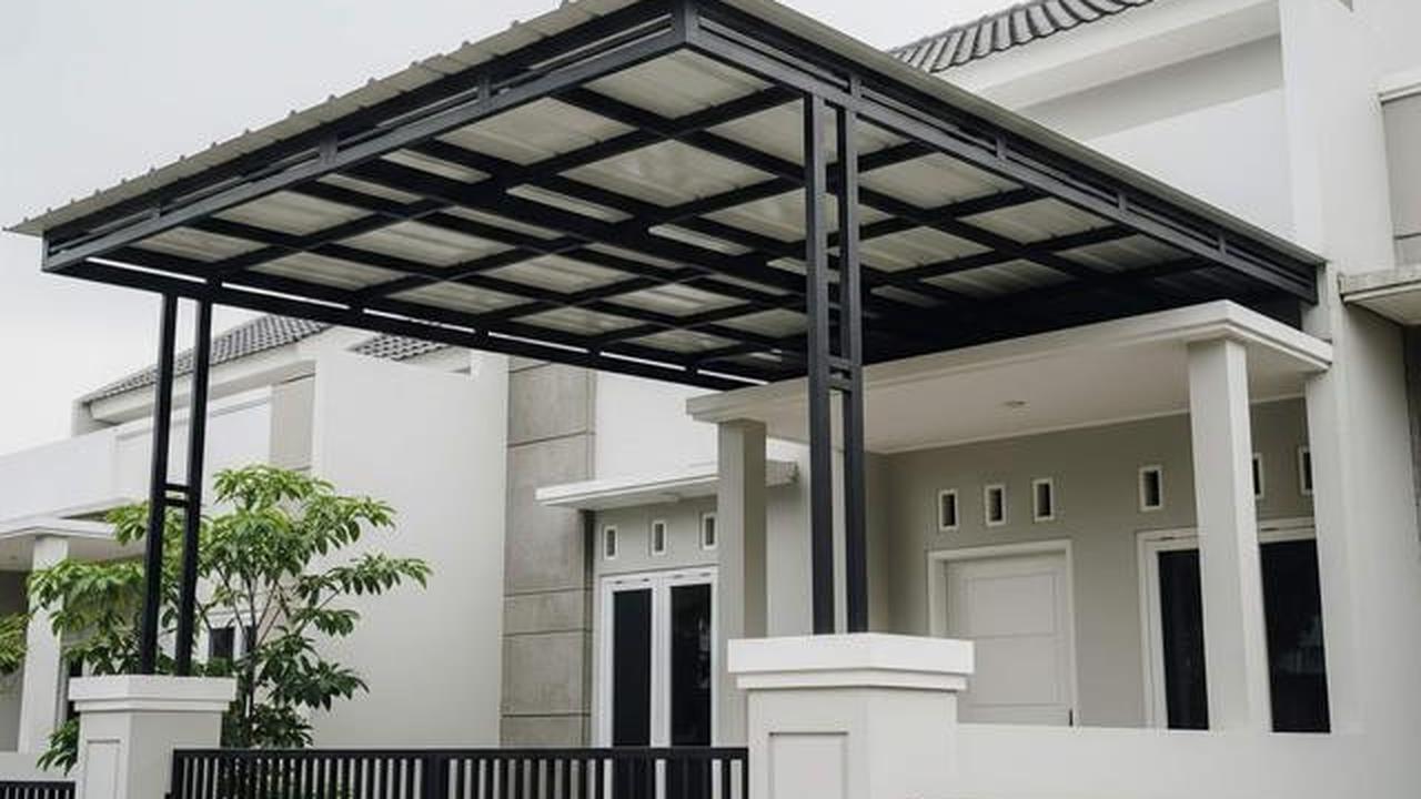 7 Model Kanopi Bahan Besi Beton dan Hollow untuk Rumah Minimalis Tren 2025