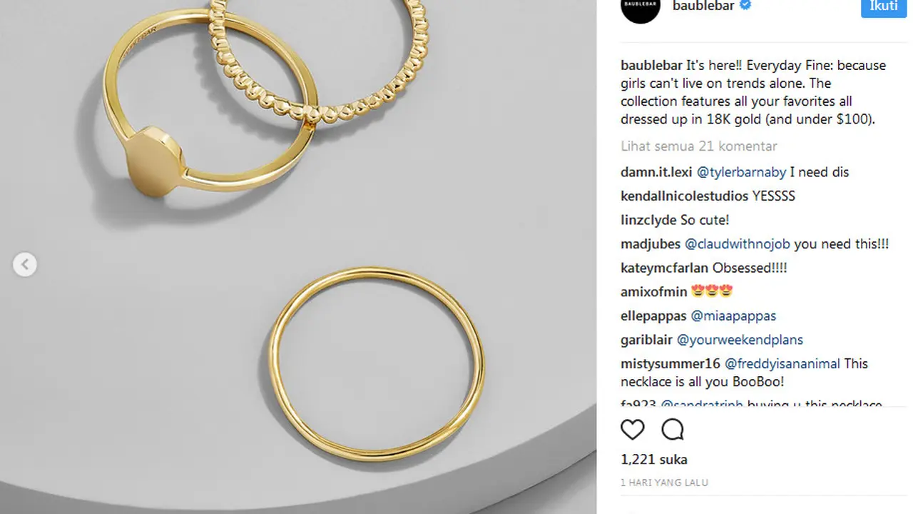 Ini Perhiasan Emas Mewah 18 Karat dengan Harga Terjangkau