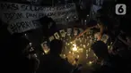 Ratusan pelajar se-Jabodetabek menggelar aksi solidaritas dan doa bersama di depan kantor Kementerian Pendidikan dan Kebudayaan, Jakarta Rabu (15/5/2024). (merdeka.com/Imam Buhori)