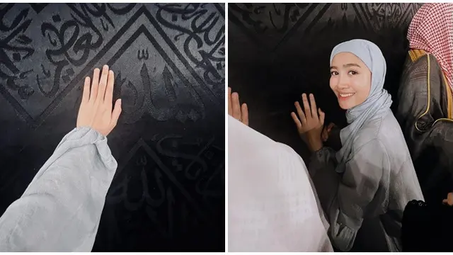 Momen 6 Artis Pegang Ka’bah Ini Penuh Haru, Tak Henti Ucap Syukur