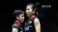 Laju Greysia Polii/Apriyani Rahayu harus terhenti pada babak pertama All England 2018 setelah takluk dari ganda Bulgaria non unggulan. (dok. PBSI)