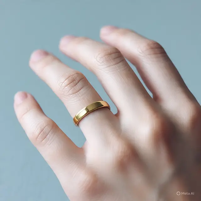 Cincin Emas Ring Polos. (Liputan6.com/MetaAI)