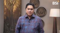 Menteri BUMN Erick Thohir&nbsp;dalam Talenta Wirausaha BSI 2023, Kamis (19/1/2023). (dok: Arief)