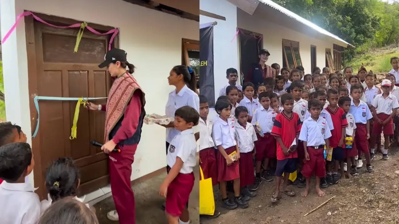 Luna Maya Resmikan Sekolah