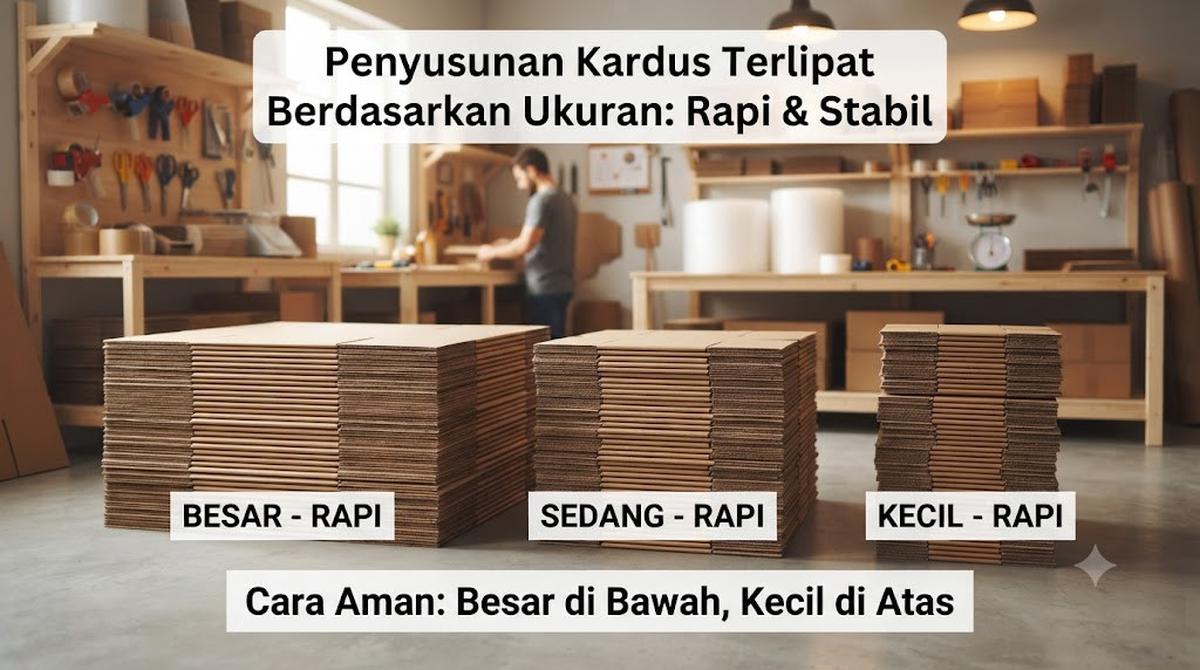 Susun Kardus Berdasarkan Ukuran