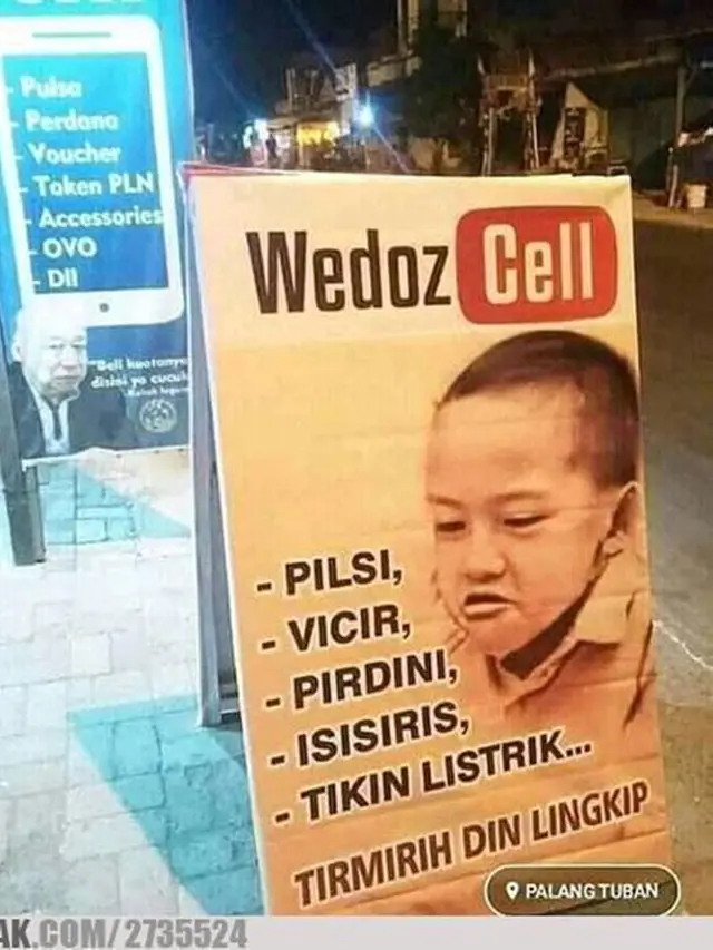 6 Spanduk Jualan Huruf Vokal Diganti I Semua Ini Kocak