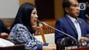 Ketua Komisi I DPR RI Meutya Hafid saat menggelar konferensi pers mengenai permasalahan Israel di Kompleks Parlemen, Jakarta, Selasa (30/6/2020). Komisi I DPR menyampaikan sikapnya terkait rencana aneksasi Israel terhadap wilayah Tepi Barat, Palestina mulai 1 Juli 2020. (Liputan6.com/Johan Tallo)