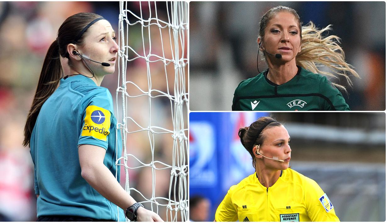 Wasit perempuan bukan menjadi hal aneh dalam dunia sepak bola saat ini. Profesionalitas, kedisiplinan serta fisik yang prima membuat mereka menjadi nuansa berbeda dalam pertandingan. Berikut pesona 8 wasit cantik yang bikin gagal fokus. (kolase foto AFP)