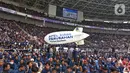 Simpatisan NasDem ini datang dari berbagai penjuru di luar Jakarta. (Liputan6.com/Angga Yuniar)