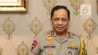 Kapolda Metro Jaya Irjen Gatot Eddy Pramono saat menggelar silaturahmi dengan Manajemen Surya Citra Media (SCM) di Gedung Promoter Polda Metro Jaya, Jakarta, Senin (15/7/2019). Pertemuan untuk peningkatan kerjasama SCM dengan Polri khusunya Polda Metro Jaya. (Liputan6.com/Herman Zakharia)