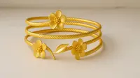 10 Desain Gelang Lilit Emas Motif Bunga 24 Karat Terbaru 2025, Modelnya Stylish dan Anti Kaku