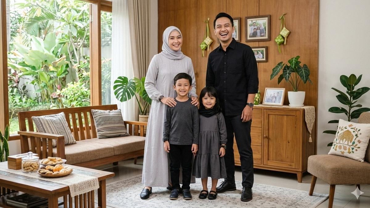 9 Model Seragam Keluarga Beda Warna Tapi Tetap Harmonis, Tampil Kompak Tanpa Monoton