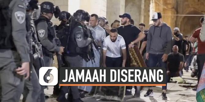 VIDEO: Mencekam, Polisi Israel Serang Jamaah Salat Tarawih Masjid Al-Aqsa
