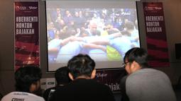 Roaring Night kali ini menggelar nonton bareng (nobar) antara Manchester City melawan Everton di Ibis Styles Tanah Abang, Jakarta Pusat, pada Sabtu (10/2/2024) malam WIB. (Bola.com/Abdul Aziz)