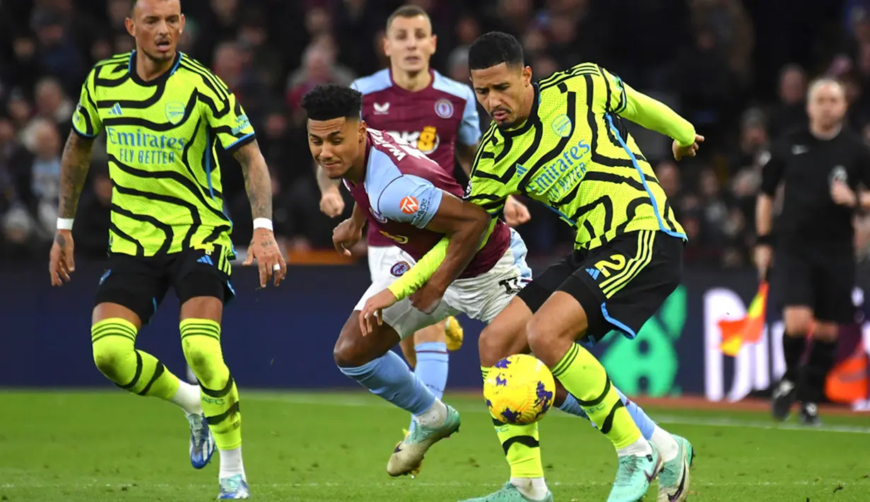 Ini menjadi hasil fenomenal bagi Aston Villa dalam waktu sepekan ini. Dalam waktu yang tak jauh, Villa berhasil kalahkan dua klub besar Manchester City dan Arsenal dengan skor yang identik. (AP Photo/Rui Vieira)