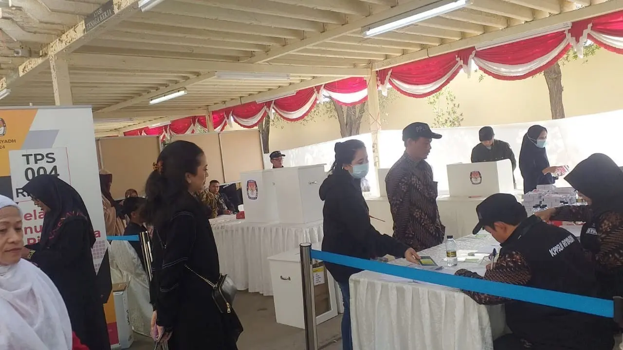Pemungutan sura Pilpres 2024 di Saudi Arabia. (Liputan6.com/ ist)