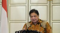 Menteri Koordinator Bidang Perekonomian Airlangga Hartarto memaparkan data-data terkait pemulihan ekonomi Indonesia (Foto: Siaran Pers)