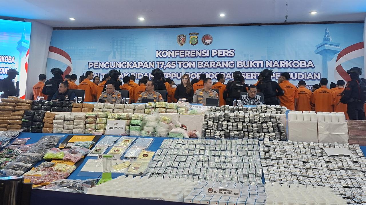 Sindikat Narkoba Internasional Dibekuk Polda Metro Jaya, Ganja dan Sabu Jadi Barang Bukti
