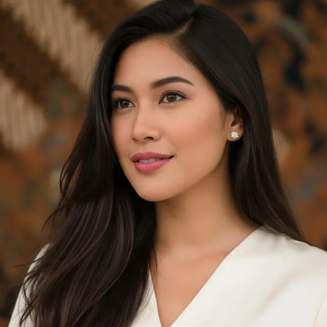 Model Rambut Wanita Panjang Lurus Poni Samping