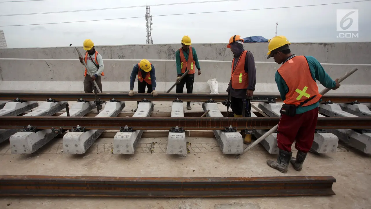 Diuji Coba Mei Mendatang, Progres Proyek LRT Jakarta Capai 56 Persen