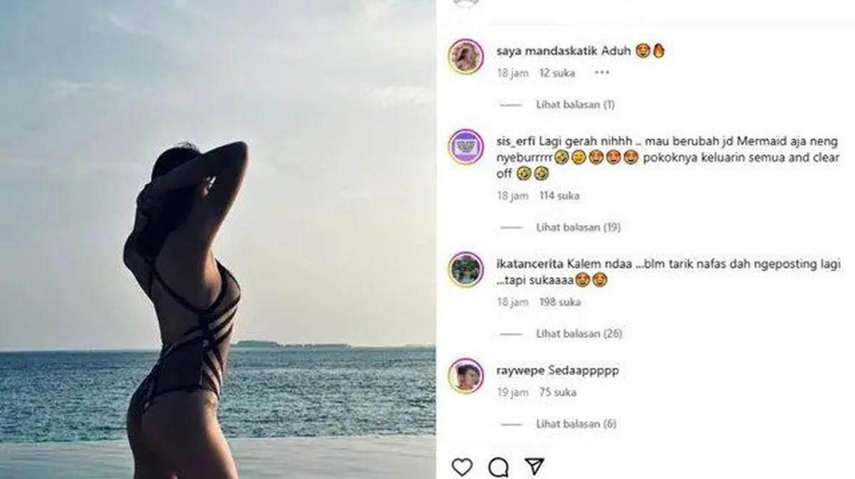 Amanda Manopo Bikin Heboh dengan Foto Berbikini di Pantai