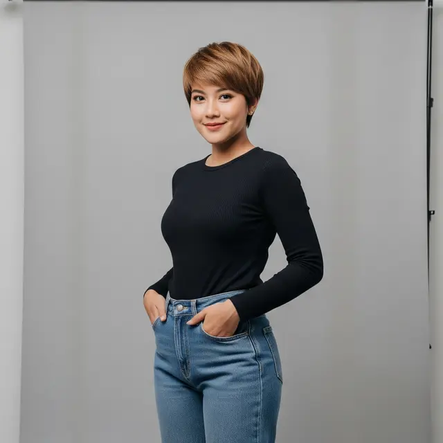 Model Bixie Cut Layering Tipis Membuat Wajah Lebih Proporsional
