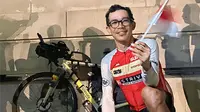 Dzaki Wardana yang mewakili Indonesia masuk 5 besar lomba bersepeda jarak jauh tahunan Trans Am Bike Race 2023. (Dok: Instagram @dzaki_terbaik @sub_jersey)