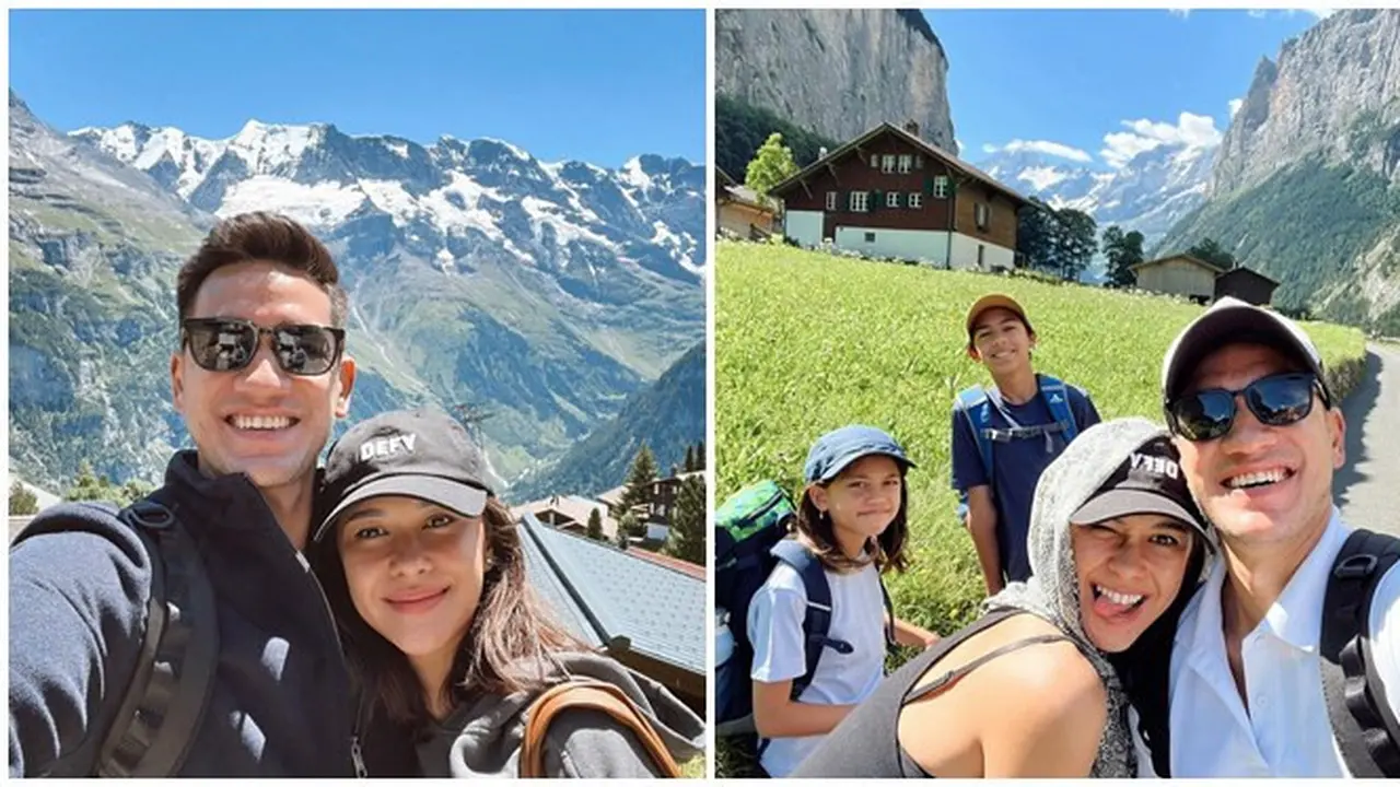 8 Momen Liburan Keluarga Andrew White dan Nana Mirdad di Swiss, Penuh Bahagia
