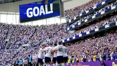 Tottenham Hotspur meraih kemenangan telak saat menjamu Southampton pada laga pekan pertama Liga Inggris 2022/2023. (Kirsty O'Connor/PA via AP)