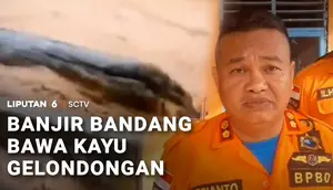 Lagi! Banjir Bandang di Sumut Bawa Kayu Gelondongan