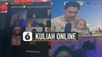 Momen lucu ketika seorang dosen mengajak anaknya yang masih bayi ikut mengajar kuliah online.