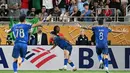 Gol kemenangan Al Hilal tercipta di menit ke-112. Marcos Leonardo mencetak gol keduanya sekaligus memastikan skor akhir 4-3 untuk kemenangan Al Hilal. (PATRICIA DE MELO MOREIRA/AFP)