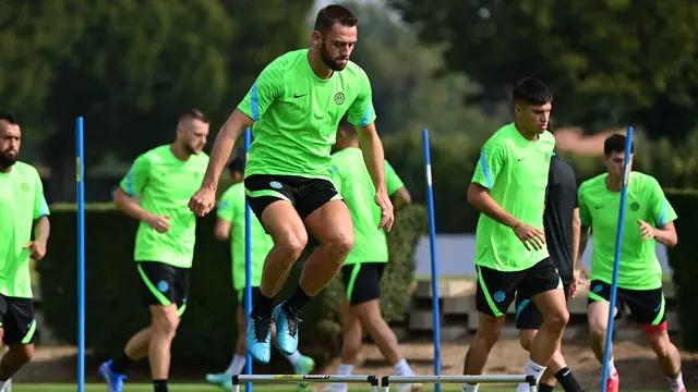 Latihan Inter Milan Menjamu Real Madrid