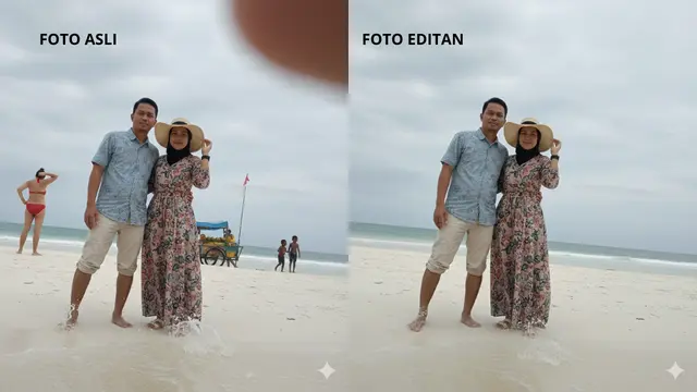 Prompt Gemini AI agar Foto Liburan Terlihat Sepi dan Estetik (Foto: Gemini AI)