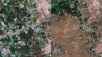 4 Penampakan Dramatis Kota Palu, Sesudah dan Sebelum Gempa-Tsunami