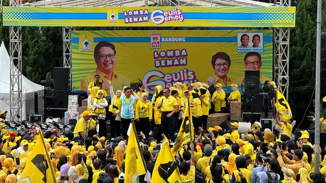 Golkar Gelar Senam Gemoy di Bandung
