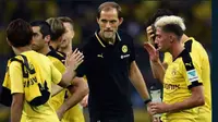 KECEWA - Thomas Tuchel kecewa mentalitas Borussia Dortmund saat berhadapan melawan Odd Greenland. (ESPN)