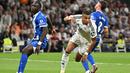 Los Blancos menambah keunggulan lewat gol Kylian Mbappe pada menit ke-40. (JAVIER SORIANO/AFP)