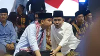 Gibran Rakabuming Raka bersalawat bersama jamaah Laskar Sholawat Nusantara di Jember Sport Center. (Istimewa).