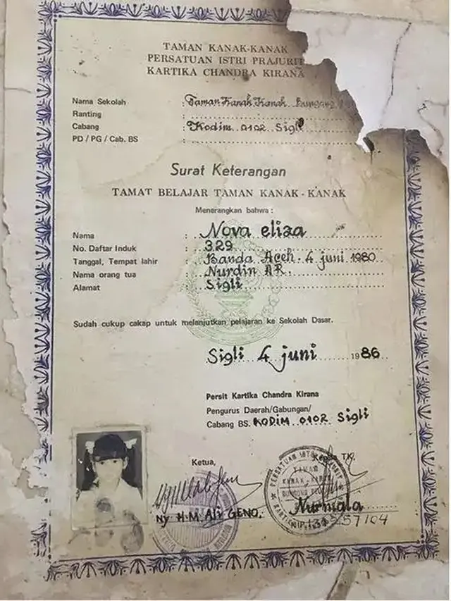 6 Potret Ijazah Sekolah Artis Indonesia, Pasfoto dan Nama Asli Curi
