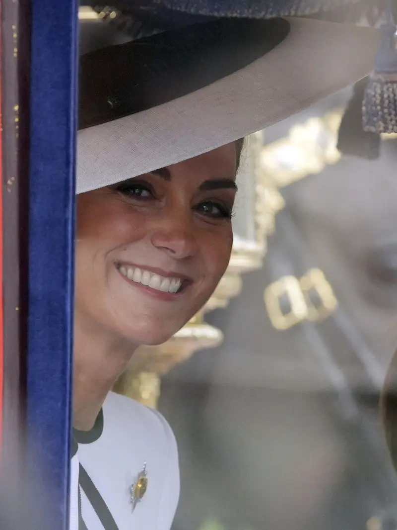 Kate Middleton di Trooping the Colour 2024. (Jonathan Brady/PA via AP)