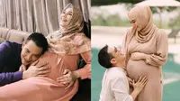 Potret Manis Rezky Aditya Peluk Baby Bump Citra Kirana. (Sumber: Instagram.com/citraciki dan Instagram.com/thereal_rezkyadhitya)