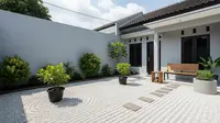 8 Inspirasi Halaman Rumah dengan Batu Kerikil Putih, Mudah Ditiru dan Hemat Anggaran