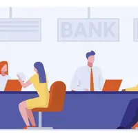 Ilustrasi bank, karyawan bank. (Image by Freepik)