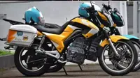 Lihat ksi Ridwan Kamil tes sepeda motor listrik Karya Anak Bangsa