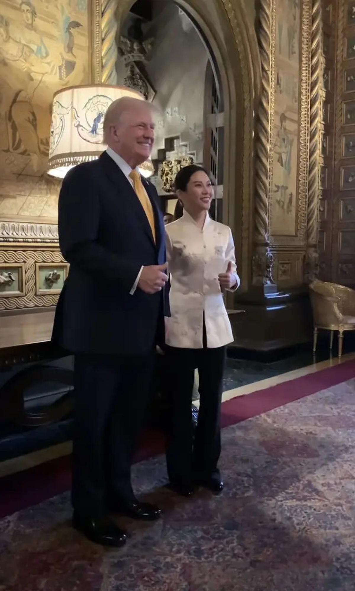 6 Potret Tampilan Angela Tanoesoedibjo Bertemu Donald Trump Sebelum Pelantikan Presiden Amerika, Dibalut Kebaya Modern Putih