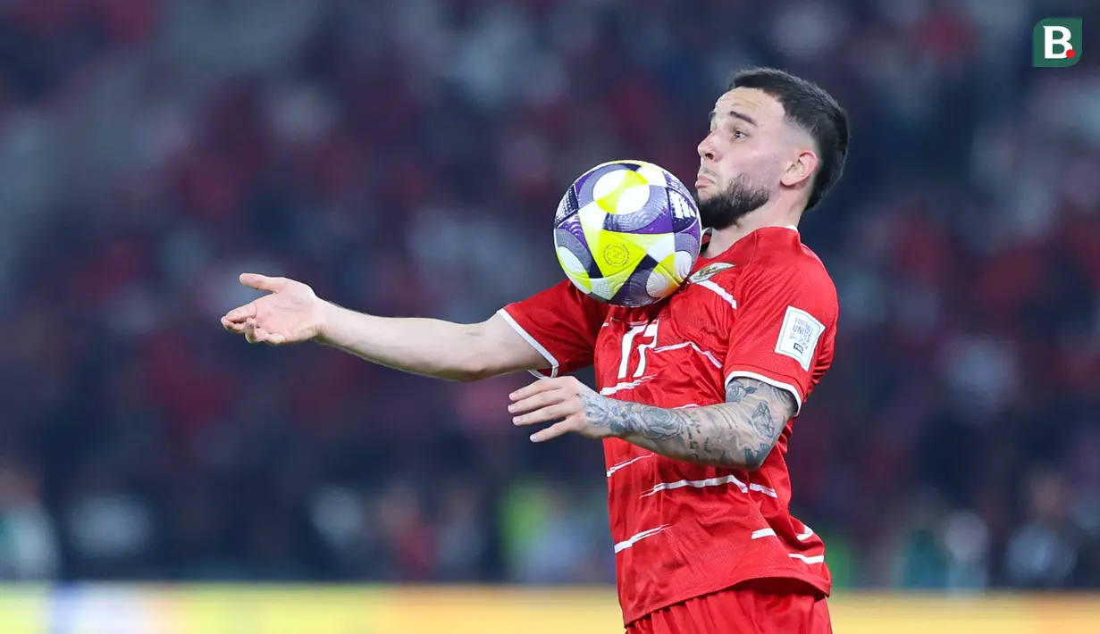 Calvin Verdonk mendapat pujian khusus dari pelatih Timnas Indonesia, John Herdman, berkat penampilan apiknya dalam dua laga FIFA Series 2026. (Bola.com/M. Iqbal Ichsan)